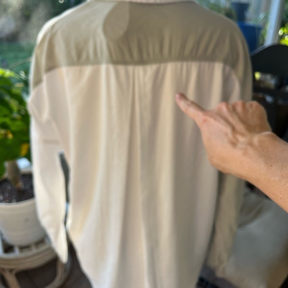 Bohme Dual-Tone Button Down Shirt - Green and White - Picture 4 of 8